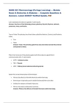 NURS 251 Pharmacology &lpar;Portage Learning&rpar; &mdash; Module &NewLine;Exam 4&colon; Endocrine & Diabetes &mdash; Complete Questions & &NewLine;Answers&period; Latest 2026&sol;27 Verified Update&period; Pdf