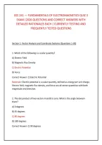Eee 241 &mdash; Fundamentals Of Electromagnetics Quiz 3 &NewLine;Exam &vert;2026 Questions And Correct Answers With &NewLine;Detailed Rationales Each &vert; Currently Testing And &NewLine;Frequently Tested Questions 