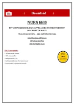 Nurs 6630 Psychopharmacologic Approaches To Treatment Of Psychopathology Final Exam Review &mdash; 2026-2027 Update Exam&period;