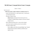NR 302 Exam 1 Concepts Review Exam 1 Concepts
