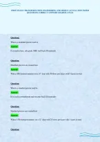 Fdot Exam 3 Transportation Engineering And Design Actual Test Paper Questions
