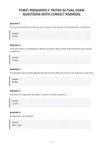 Tfm01 Frequently Tested Actual Exam&NewLine;Questions With Correct Answers&NewLine;