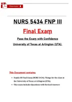 NURS 5434 FNP III Final Exam &lpar;PDF&rpar; &vert; &lpar;2026&rpar; Family Nurse Practitioner Questions &vert; FNP &lpar;UTA&rpar;&NewLine;