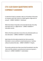 Cts 1120 Exam Questions With Coprrect Answers