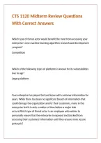 CTS 1120 Midterm Review Questions With Correct Answers