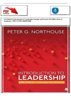 Test Bank for Introduction to Leadership Concepts and Practice 5th Edition Peter G&period; &NewLine;Northouse &vert; ISBN-13 978-1544351599