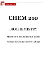 CHEM 210 Biochemistry Module 1 to 8 Exams & Final Exam &lpar;2025 &sol; 2026&rpar; Portage Learning Questions and Verified Answers&comma; 100&percnt; Guaranteed Pass &vert;&vert;Already Graded A&plus;&NewLine;