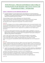 NUR 254 Practice Exam Questions and Answers 2026-2027