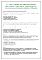 NUR 254 Practice Exam Questions and Answers 2026-2027