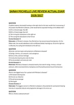 Sarah Michelle Live Review Actual Exam 2026&sol;2027