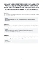 Uhc Ahip Medicare Basics Assessment &lpar;Medicare&NewLine;Advantage &lbrack;Non-Snp&rsqb;&comma; Prescription Drug And&NewLine;Medicare Supplement Plans&rpar; Frequently Tested&NewLine;Actual Exam Questions With Correct Answers