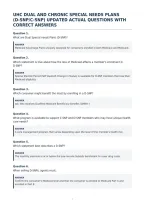 Uhc Dual And Chronic Special Needs Plans&NewLine;&lpar;D-Snp&sol;C-Snp&rpar; Updated Actual Questions With&NewLine;Correct Answers