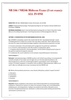 NR 546 &sol; NR546 Psychopharmacology Exam Questions and Answers &lpar;2026&sol;2027&rpar; &lpar;Verified Answers&rpar; PACKAGE