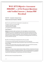 WGU D775 Objective Assessment&NewLine;2026&sol;2027 &mdash; &lpar;2 Set Exams&rpar; Questions&NewLine;with Verified Answers &vert; Instant PDF&NewLine;Download