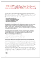 NURS 6645 Week 11 Final Exam Questions and&NewLine;Answers Latest &lpar;2026 &sol; 2027&rpar; &lpar;Verified Answers&rpar;