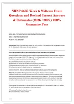 NRNP 6635 Week 6 Midterm Exam&NewLine;Questions and Revised Correct Answers&NewLine;& Rationales &lpar;2026 &sol; 2027&rpar; 100&percnt;&NewLine;Guarantee Pass