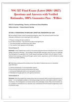 NSG 527 Final Exam &lpar;Latest 2026 &sol; 2027&rpar;&NewLine;Questions and Answers with Verified&NewLine;Rationales&comma; 100&percnt; Guarantee Pass - Wilkes&NewLine;