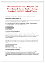 PSYC 140 DEVELOPMENTAL PSYCHOLOGY EXAM &ndash; PORTAGE LEARNING 2026&sol;2027 Examination PACKAGE