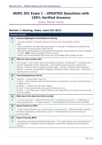 NURS 301 Exam 1 &ndash; UPDATED Questions with&NewLine;100&percnt; Verified Answers