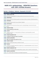 NURS 415&colon; epidemiology &ndash; UPDATED Questions&NewLine;with 100&percnt; Verified Answers