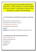 Oregon Control Systems Engineering Exam &NewLine;2026&ndash;2027 &vert; PID Controllers&comma; Tuning Methods &NewLine;& Process Control &vert; Questions & Answers Plus &NewLine;Rationales &vert; Instant Pdf Download