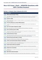 Nurs 415 Exam 1 Deck &ndash; UPDATED Questions with&NewLine;100&percnt; Verified Answers