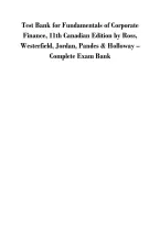 Test Bank for Fundamentals of Corporate &NewLine;Finance&comma; 11th Canadian Edition by Ross&comma; &NewLine;Westerfield&comma; Jordan&comma; Pandes & Holloway &ndash; &NewLine;Complete Exam Bank &comma;
