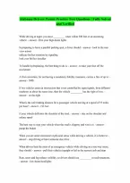 Alabama Drivers Permit Practice Test Questions and Answers Already Graded A A GUARANTEED