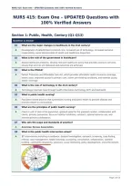 NURS 415&colon; Exam One &ndash; UPDATED Questions with&NewLine;100&percnt; Verified Answers