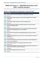 NURS 415 Exam 3 &ndash; UPDATED Questions with&NewLine;100&percnt; Verified Answers