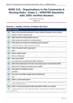 NURS 415 - Organizations in the Community &&NewLine;Nursing Roles - Exam 2 &ndash; UPDATED Questions&NewLine;with 100&percnt; Verified Answers