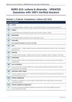 NURS 415&colon; culture & diversity &ndash; UPDATED&NewLine;Questions with 100&percnt; Verified Answers