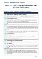 NURS 415 Exam 1 &ndash; UPDATED Questions with&NewLine;100&percnt; Verified Answers