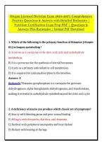 Oregon Licensed Dietitian Exam 2026&ndash;2027&colon; Comprehensive &NewLine;Practice Questions & Answers with Detailed Rationales &vert; &NewLine;Nutrition Certification Exam Prep PDF &vert; Questions & &NewLine;Answers Plus Rationales &vert; Instant Pdf Download 