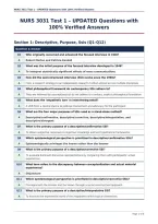 NURS 3031 Test 1 &ndash; UPDATED Questions with&NewLine;100&percnt; Verified Answers&NewLine;