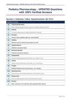 Podiatry Pharmacology &ndash; UPDATED Questions&NewLine;with 100&percnt; Verified Answers