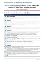 Texas Podiatry Jurisprudence Exam &ndash; UPDATED&NewLine;Questions with 100&percnt; Verified Answers
