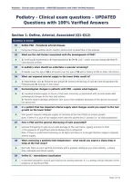 Podiatry - Clinical exam questions &ndash; UPDATED&NewLine;Questions with 100&percnt; Verified Answers