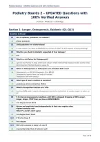 Podiatry Boards 2 &ndash; UPDATED Questions with&NewLine;100&percnt; Verified Answers