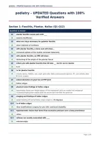 podiatry &ndash; UPDATED Questions with 100&percnt;&NewLine;Verified Answers