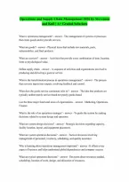 for Operations and Supply Chain Management 2026 Release By William J Stevenson and Thomas Kull 100 Correct Answers Verified A Graded