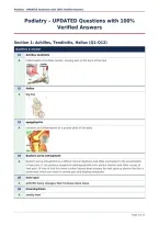 Podiatry &ndash; UPDATED Questions with 100&percnt;&NewLine;Verified Answers