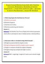 Oregon Licensed Dietitian Exam 2026&ndash;2027&colon; Nutrition &NewLine;Assessment&comma; Biochemistry&comma; Metabolism & Nutrient &NewLine;Requirements &mdash; Study Guide and Practice Q&A &vert; Questions &NewLine;& Answers Plus Rationales &vert; Instant Pdf Download