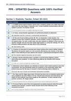 PPR &ndash; UPDATED Questions with 100&percnt; Verified&NewLine;Answers