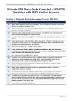 Ultimate PPR Study Guide Corrected &ndash; UPDATED&NewLine;Questions with 100&percnt; Verified Answers