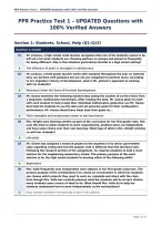 PPR Practice Test 1 &ndash; UPDATED Questions with&NewLine;100&percnt; Verified Answers