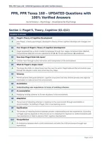 PPR&comma; PPR Texes 160 &ndash; UPDATED Questions with&NewLine;100&percnt; Verified Answers