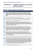 PPR Domain 1 &ndash; UPDATED Questions with 100&percnt;&NewLine;Verified Answers