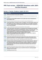 PPR Test review &ndash; UPDATED Questions with 100&percnt;&NewLine;Verified Answers