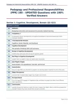 Pedagogy and Professional Responsibilities&NewLine;&lpar;PPR&rpar; 160 &ndash; UPDATED Questions with 100&percnt;&NewLine;Verified Answers